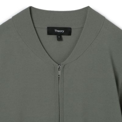 THEORY COMPACT CREPE ZIP UP BOMB