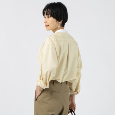 JANE SMITH FINX COTTON BROAD FINX BANDED COLLAR SHIRT