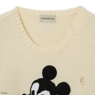 特別プライス FORSOMEONE MICKEY DAMAGED SWEATER 46 - 通販 - www