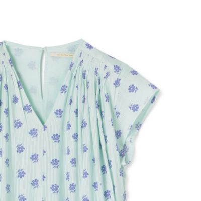Cotton Voile Stripe Waist Gather Dress | Pasand by ne