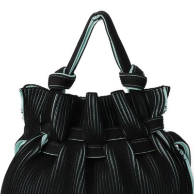 LASTFRAME/ラストフレーム】TWO TONE KNAPSACK/ニットバッグ