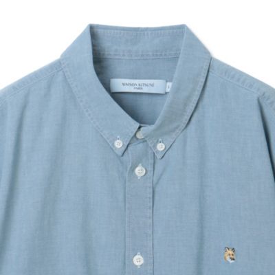 MAISON KITSUNE FOX HEAD EMBROIDERY CLASSIC SHIRT BD