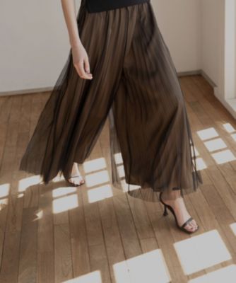 MIELI INVARIANT(ミエリ インヴァリアント)のTulle Layer Pleat Pants