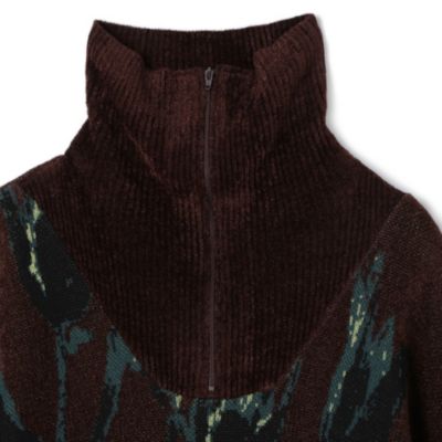 ODAKHA tulip zip up knit