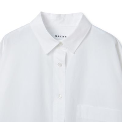 SACRA/サクラ SUPERIOR COTTON POPLIN SHIRT 010/WHITE (123516071