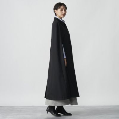 INSCRIRE Wool Gabardine Cape Coat