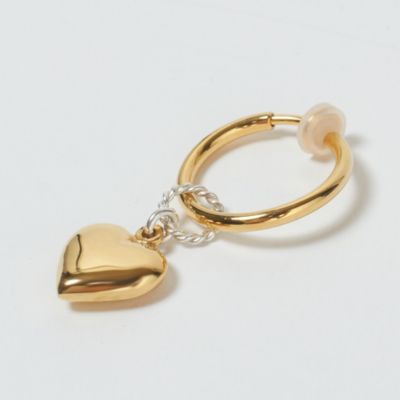 petite robe noire(プティローブノアー)のゴールドハートフープ