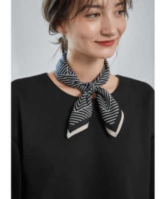 スリーラバーズ スカーフ STYLE DELI(スタイルデリ)の55正方形スカーフ／ずらしストライプ