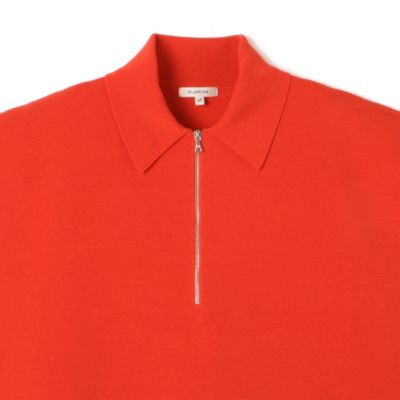 ブラミンク　BLAMINK 14Gハーフジップノースリーブニット　ブラック　38 BLAMINK(ブラミンク)｜コットン14Gレギュラーノースリーブニット
