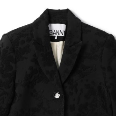 GANNI(ガニー)のBoucle Jacquard Suiting Cropped Blazer通販
