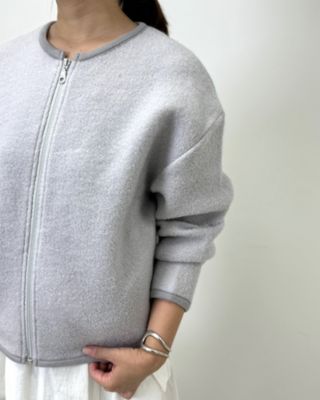 SLOANEスローン×eclat別注タックポケットカーディガンサックス未使用新品 SLOANE(スローン)の【Marisol別注】パイルZIPカーディガン通販