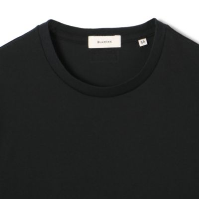 ブラミンク BLAMINK コットンロゴパッチショートスリーブTシャツ 7917-299-0055 ブラック サイズ：38 BLAMINK(ブラミンク)のコットンロゴパッチショートスリーブ通販