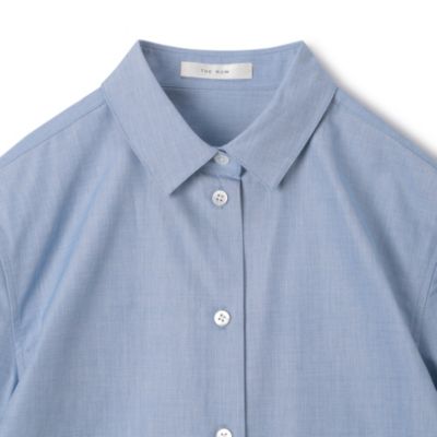 ザ・ロウ （The Row） Metis コットンシャツ スティールブルー サイズ0 7504 ウェア（新品） THE ROW(ザ・ロウ)のMETIS SHIRT通販 | mirabella（ミラベラ