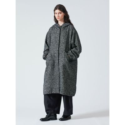 mizuiro ind フード付きロングモッズコート mizuiro ind ギャザーフード付きコート｜ MARcourt ONLINE STORE