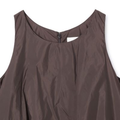 AMOMENTO アモーメント　ナイロン ボリューム ミニ ドレス　黒 フレア NYLON VOLUME MINI DRESS -ナイロンボリュームミニドレス