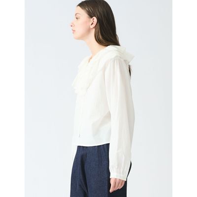 mizuiro ind / ミズイロインド mizuiro ind ダブルフリルカラーシャツ 楽天市場】mizuiro ind（ミズイロインド）/double frill collars