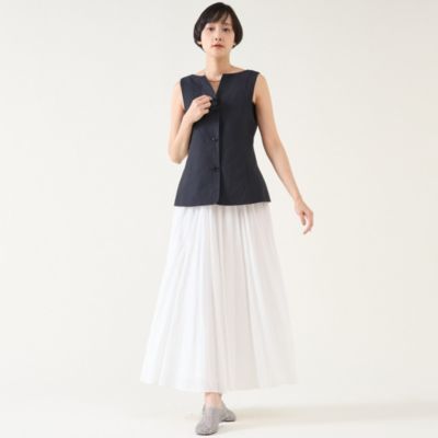 平織サマーチェック/ポプリンジレ(セットアップ可) martinique(マルティニーク)の平織サマーチェックジレ