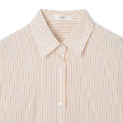 the row beto shirt ザロウ シャツ ブラウン XL 美品 茶色 The Row Beto Shirt in Dark Chocolate | FWRD