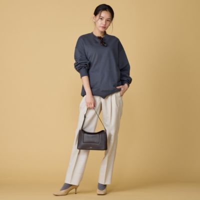 美品 チノ CINOH コットン ヘレン スウェット プルオーバー CINOH(チノ)のHELENE SWEAT ELBOW PATCH DETAIL PULLOVER通販