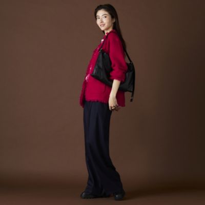 【ADAWAS/アダワス】 KNIT TWEED ジャケット  ブラック ADAWAS(アダワス)のTWEED KNIT JACKET通販 | 集英社HAPPY PLUS STORE