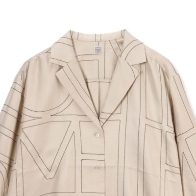 TOTEME(トーテム)のMonogram silk pj top通販 | 集英社HAPPY PLUS STORE