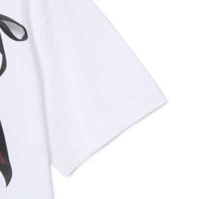 SIMONE ROCHA ボウテイルジャージTシャツ Simone Rocha: レッド Bow Tail Easy Tシャツ | SSENSE 日本