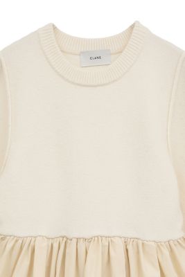 【25AW 2nd PRE ORDER】CLANE 正規商品 クラネ トップス ドッキング パワーショルダー ニット トップス DOCKING POWERSHOULDER KNIT TOPS  3色展開 2025秋冬新作 25AW 2nd PRE ORDER】CLANE 正規商品 クラネ トップス