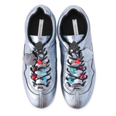 【CECILIE BAHNSEN】エイミー・バレリーナ・エルビアマトラッセ Cecilie Bahnsen]Alina Embroidered Satin Grey Sneaker s
