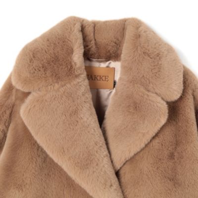 美品 【Jakke / ジャッキー】DAISY エコファー ジャケット 38 美品 【Jakke / ジャッキー】DAISY エコファー ジャケット 38
