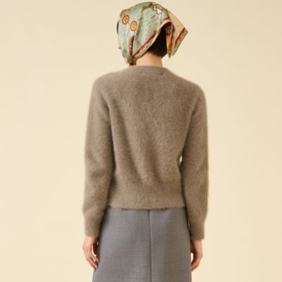 martinique/FOXパールカーディガン　ライトグレー FOXカシミヤパールカーディガン（一部WEB限定カラー