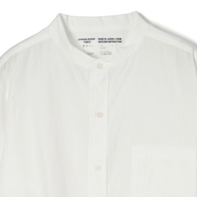 美品【春物】YAECA ヤエカ ホワイト バンドカラーシャツ YAECA(ヤエカ)のStand Collar Shirt通販 | 集英社HAPPY PLUS STORE