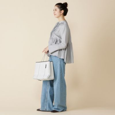 MARILYN MOON(マリリンムーン)のcode embroidery diamond tuck blouse