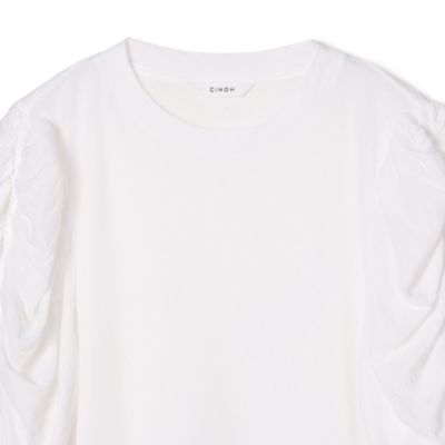 CINOH(チノ)のSHEF GATHERED SLEEVE LONG T SHIRT通販 | mirabella（ミラベラ ...