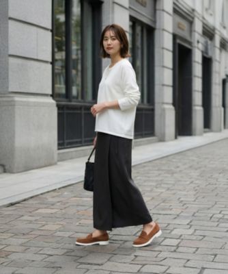 STYLE DELI(スタイルデリ)のサラッと綿混Uネックニットトップス通販