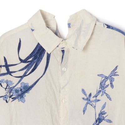 pas de calaisパドカレ 半袖シャツ タイダイ 墨染コットンクプラ pas de calais(パドカレ)の26SS Japonismflowerブラウス通販 | 集英社