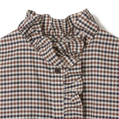 SINME(シンメ)のチェックフリルシャツ通販 | 集英社HAPPY PLUS STORE