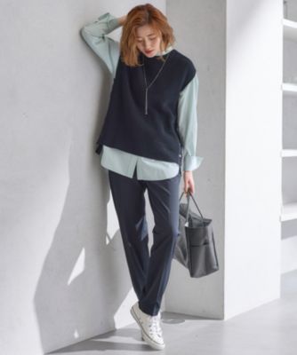 23区　クリアストレッチテーパードパンツ　44 23区(ニジュウサンク)の【洗える】クリアストレッチ テーパード