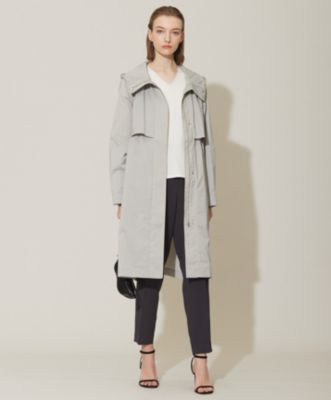 美品　ICB 撥水加工 メモリーストレッチタフタ フーデットコート 撥水加工】 メモリーストレッチタフタ フーデットコート | ICB