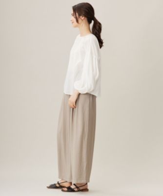 自由区　キュプラコットンツイルプルオーバーブラウス 自由区｜【洗える】キュプラコットンツイルプルオーバー