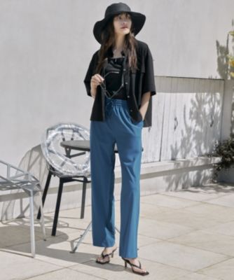 ICB(アイシービー)の【洗える】T/Rドライリネン クロップドシャツ通販