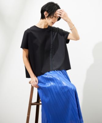 ICB 【洗える】シルケットコンビスムース カットソー ICB(アイシービー)の【洗える】シルケットコンビスムース