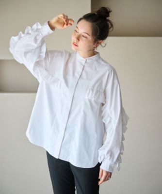 antiqua フリルデザインシャツ シャツ レディース トップス 送料