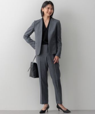 23区(ニジュウサンク)の【洗える】ウールライクカルゼ ノーカラー