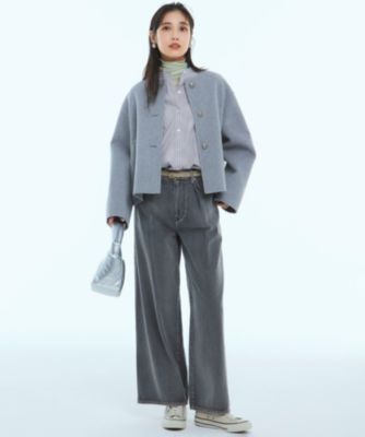 今季新品23区★ウールリバー ノーカラーコート ウールリバー ノーカラーコート / 23区 | ファッション通販