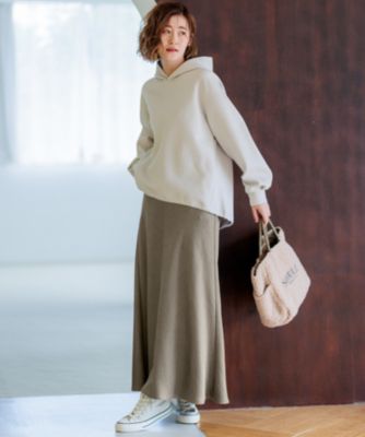 【洗える】コンフォートダンボールジャージー パーカー 23区 L(ニジュウサンク エル)の【洗える】コンフォートダンボール