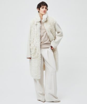BEIGE 【洗える】POMPE / ウールカシミヤクルーネックニット BEIGE，(ベイジ)の【洗える】POMPE / ウールカシミヤクルー