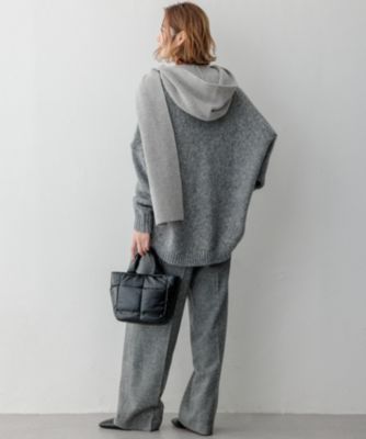 【美品】カシミヤ混　フーディ ファーストール 23区(ニジュウサンク)の【洗える】カシミヤブレンド フーディ ストール