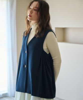 新品未使用 #Newans 亀恭子さんコラボ サイドギャザージレ v_D01T9Z_02.jpg?$500$