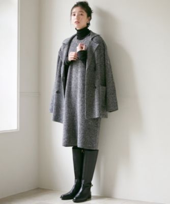 SLOW/一部店舗限定】ニットトータル スリーブレス ワンピース