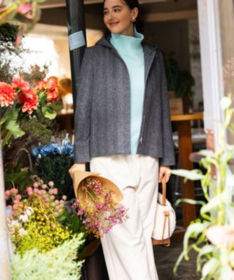 組曲 L(クミキョク エル)の【2WAY】ウールモッサ ショートコート通販